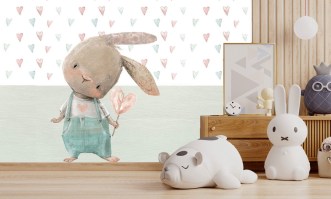 RABBIT | Carta da parati camera bambino - camera bambina